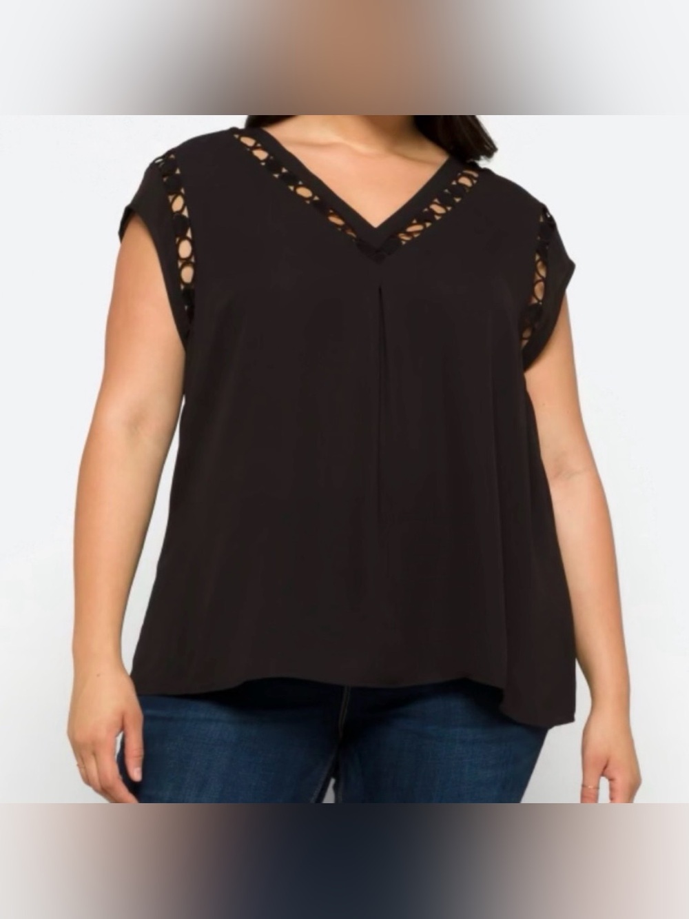 🖤 DANIEL RAINN • Black Kabari Cutout Blouse